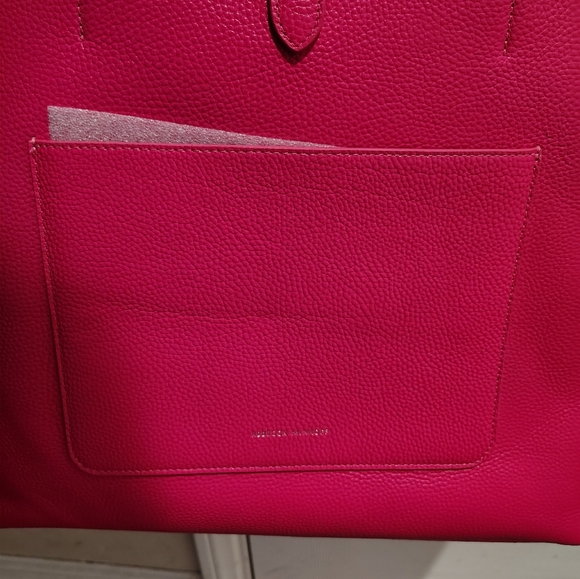 NEW Rebecca Minkoff Megan Triple Entry Leather Pink Tote Bag Purse - Picture 4 of 8